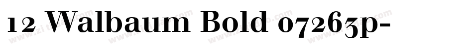 12 Walbaum Bold 07263p字体转换